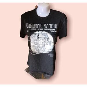 Star Wars Death Star Blueprints Black TEE T SHIRT Medium Men Unisex
